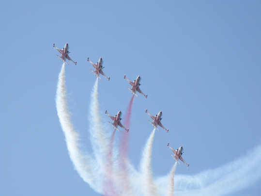 Turkish Stars doing air show on the 20th of July